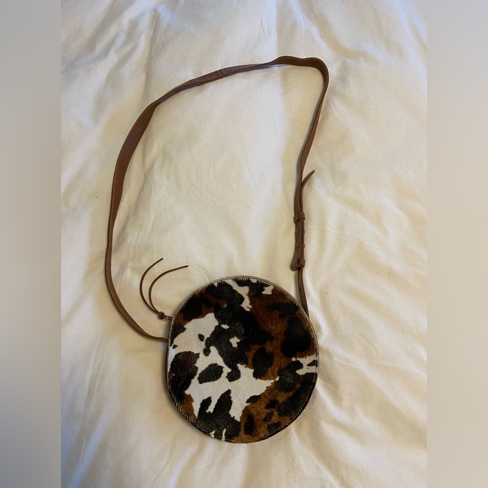 NWT Madewell Round Cow print Crossbody Bag
